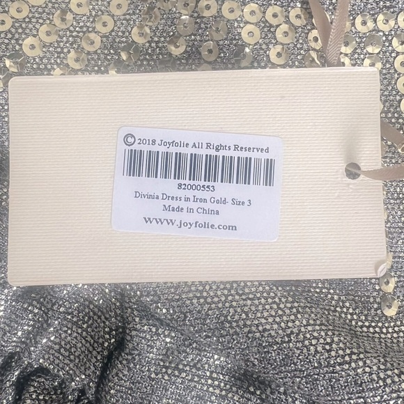 Joyfolie Cowgirl Metallic Sequins Hi Lo Divinia Dress Iron Gold | Girls 3 - Picture 8 of 11